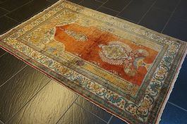Handgeknüpfter Seide-Baumwolle Teppich