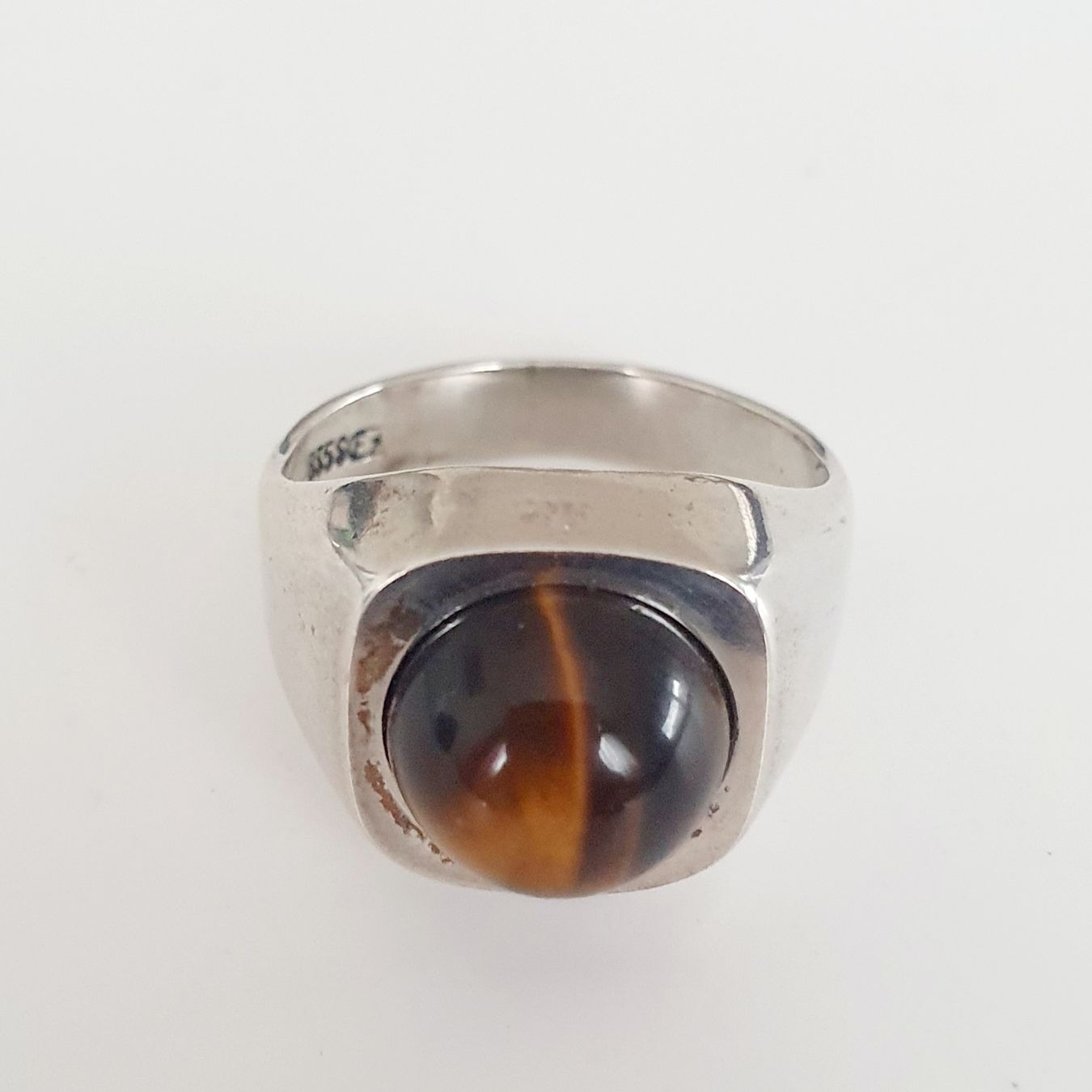 Anelli: Silberring 835 mit Tigerauge Edelstein, Grösse 15.9 mm – Usato da Kreuzlingen venduto da Wunderkiste123 6