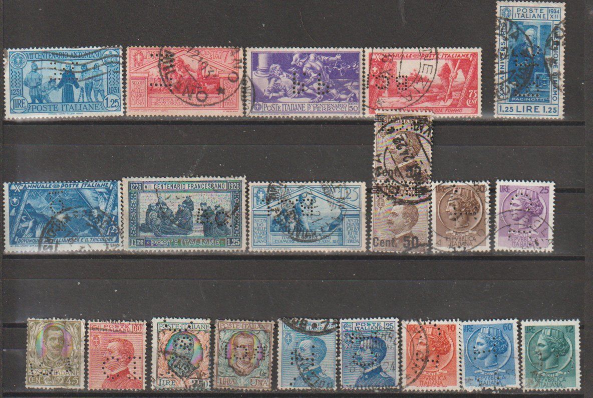 Tutti i francobolli: Perfins Italie 1920-1930 – Usato da Crans-Montana venduto da kira56 1