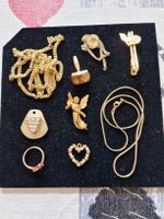 Lot de bijoux dorés variés Avec poinçons visibles(NON TESTÉ)
