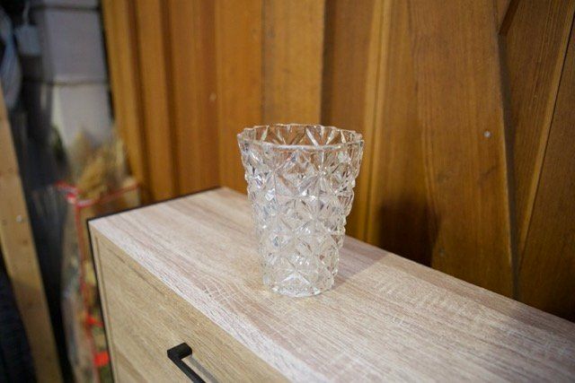 Vasi & Recipienti: Massive Kristallglas Vase, 16 cm hoch – Usato da Titterten venduto da fra_v27g