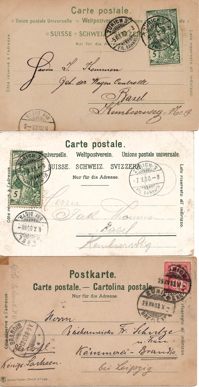 Cartoline postali: AK Zürich coloriert – Usato da Brunnadern venduto da eichmann.anton 3