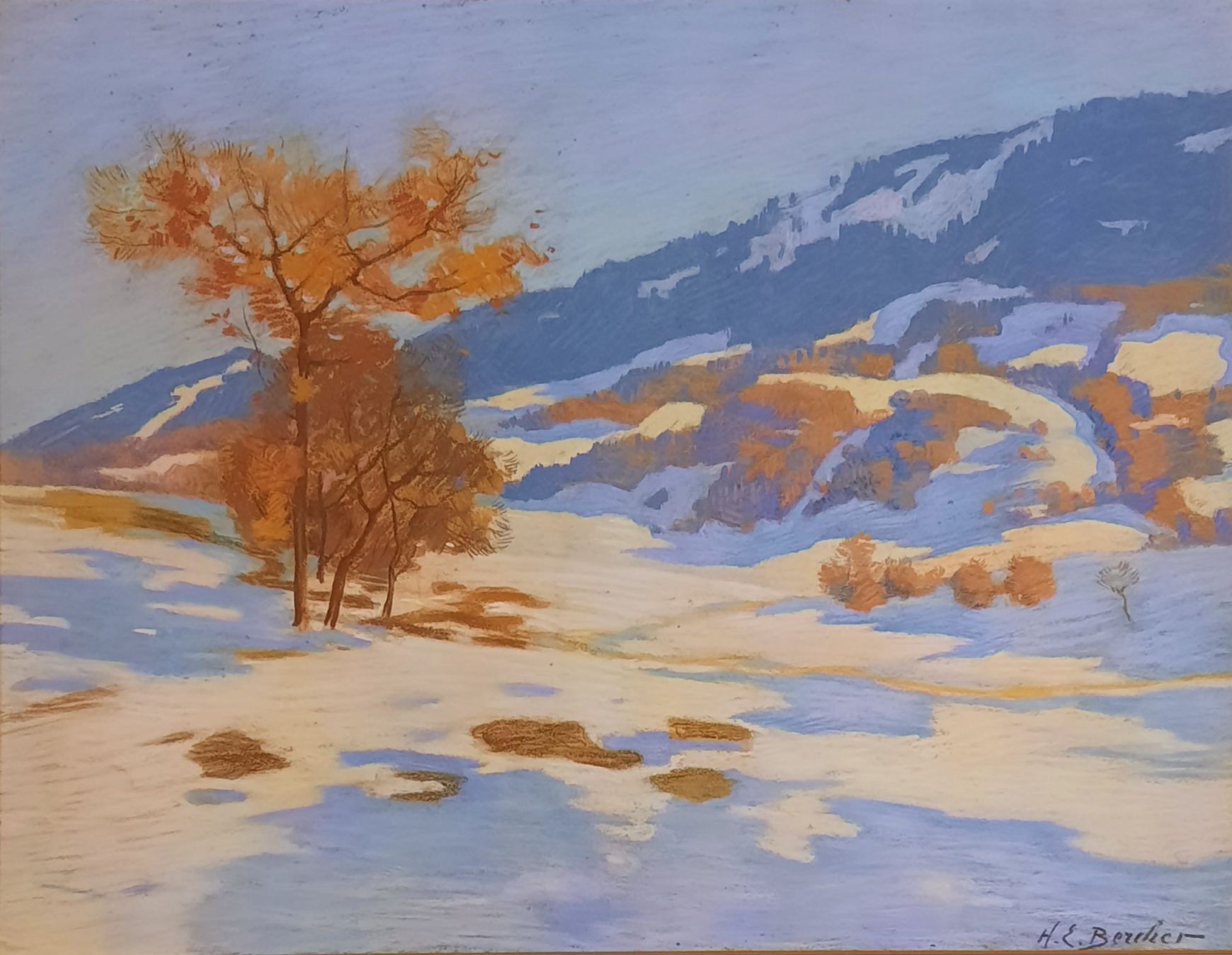 Dipinti: HENRI EDOUARD BERCHER 1877 - 1970 – Usato da Genève venduto da Enigme8 1