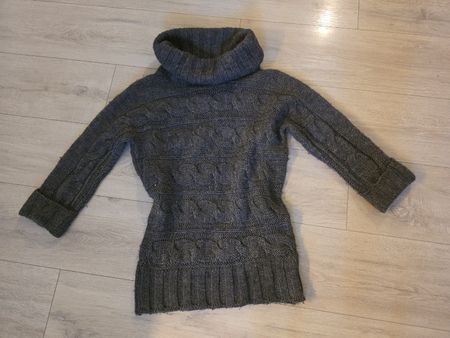 Massimo Dutti Rollkragenpullover Alpaka grau Grösse S