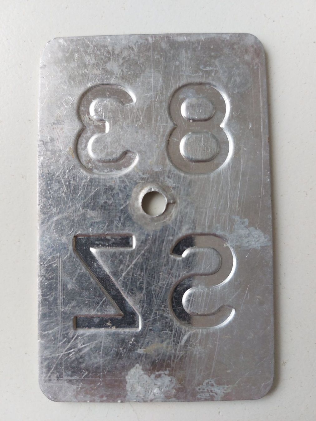 Sachs Insegne: Velonummer SZ 83 Mofanummer gelb plaque Mofa – Usato da Schenkon venduto da Uhu007 1