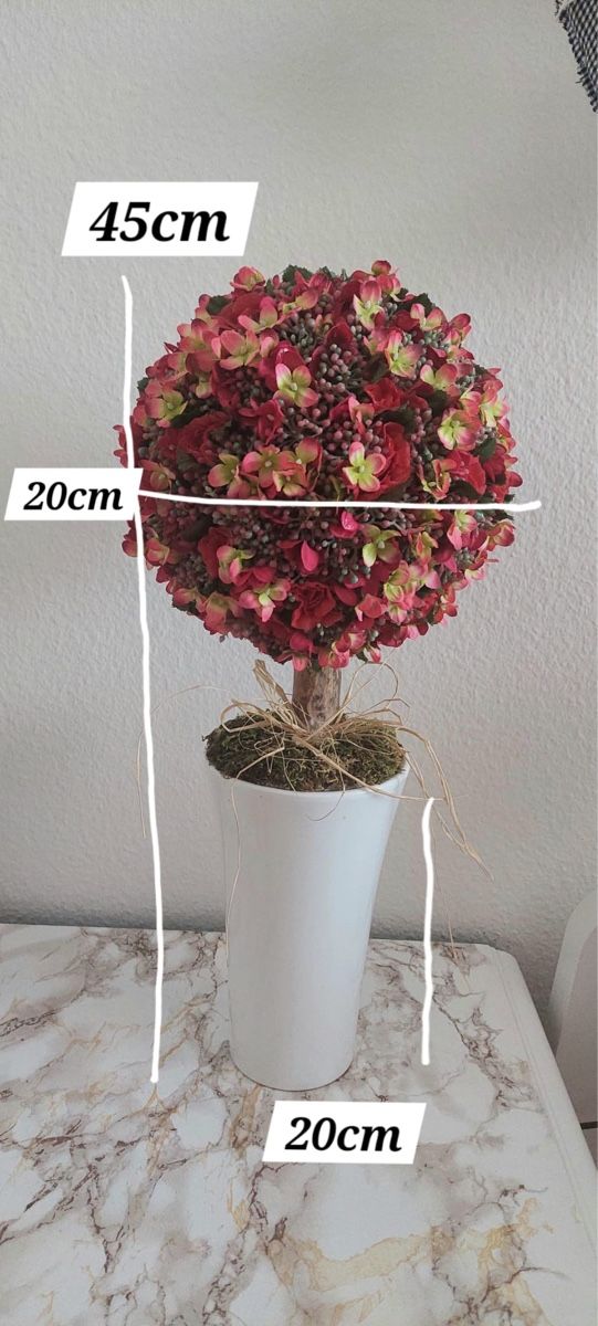 Tutte le decorazioni: Deko-Kugelbaum, Kunstblumen, Topf, 45cm hoch, Herbstdeko – Usato da Basel venduto da Pureza82 1