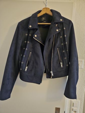 Wildlederjacke, dunkelblau, Gr. 40, Top Zustand