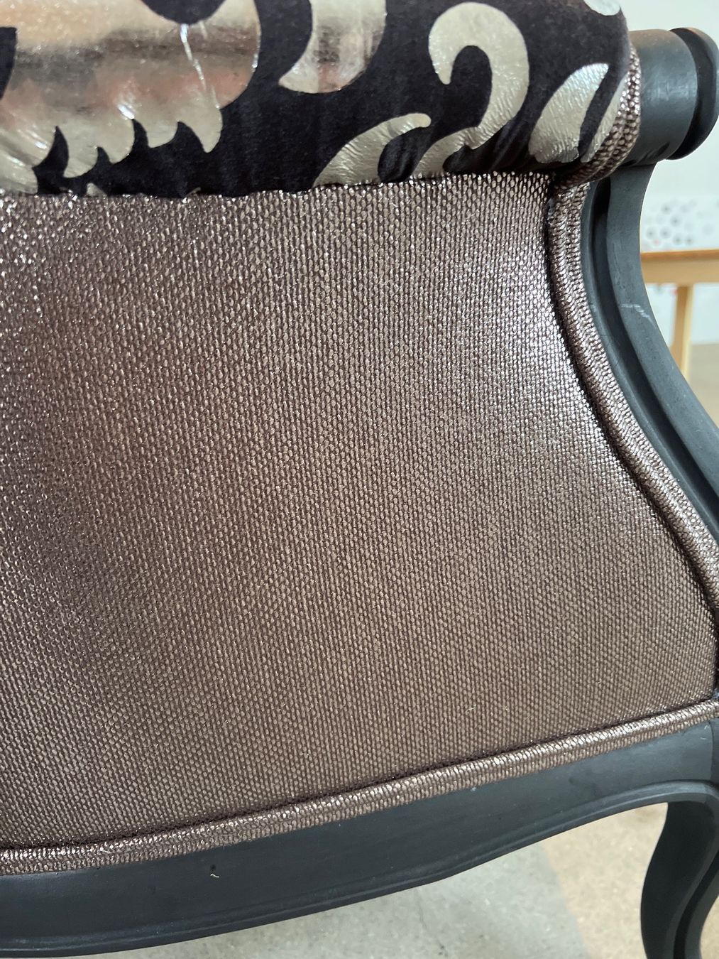 Sessel: Sessel schwarz silber mit Fuss-Schemel – Neu (gemäss Beschreibung) aus Kreuzlingen von Muschel64 4