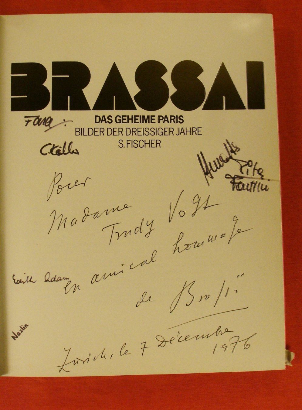 Libri: BRASSAI WIDMUNGSEXEMPLAR, AUTOGRAPH, AUTOGRAMM – Usato da Grüningen venduto da Kartensammler