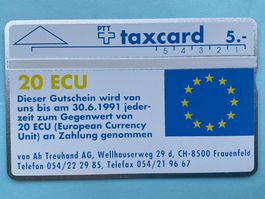 Taxcard Europäische Währung 004E ungebraucht