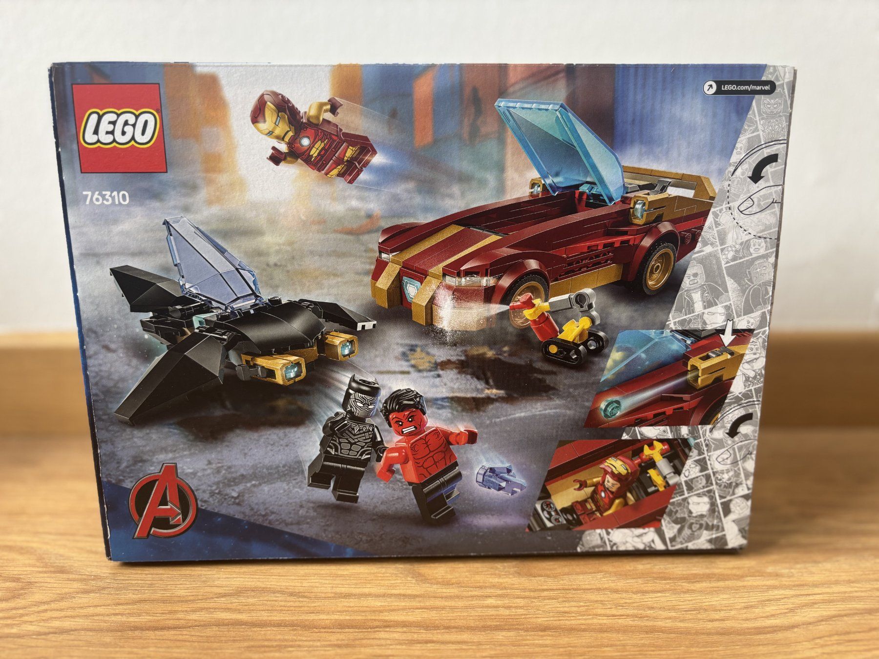 LEGO 76310 - Iron Man Car & Black Panther vs. Red Hulk (Neu und ...