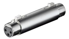 Audio Adapter, XLR-Kupplung, Buchse zu Buchse, Silber
