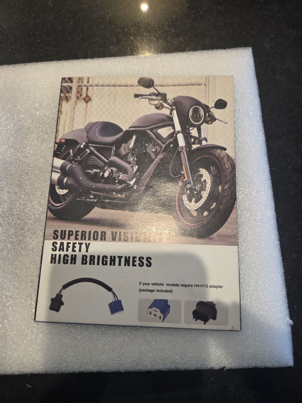 Scheinwerfer: Motorrad Scheinwerfer LED neu mit Tagfahrlicht Ring – Neu und originalverpackt aus Hitzkirch von kae_2j8c