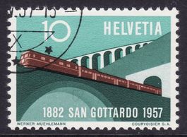 SBK-Nr. 329a (Gotthardbahn, schwarzer Zugsboden 1957)