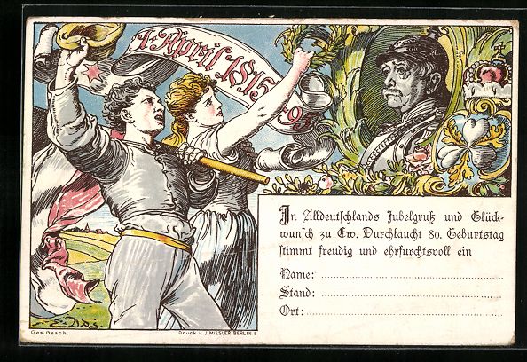 Cartoline postali: Vorläufer-Lithographie Friedrichsruh 80 – Usato da Berlin venduto da bartko-reher