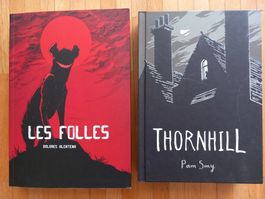 Lot de 2 livres BD Roman graphique: Les Folles et Thornhill