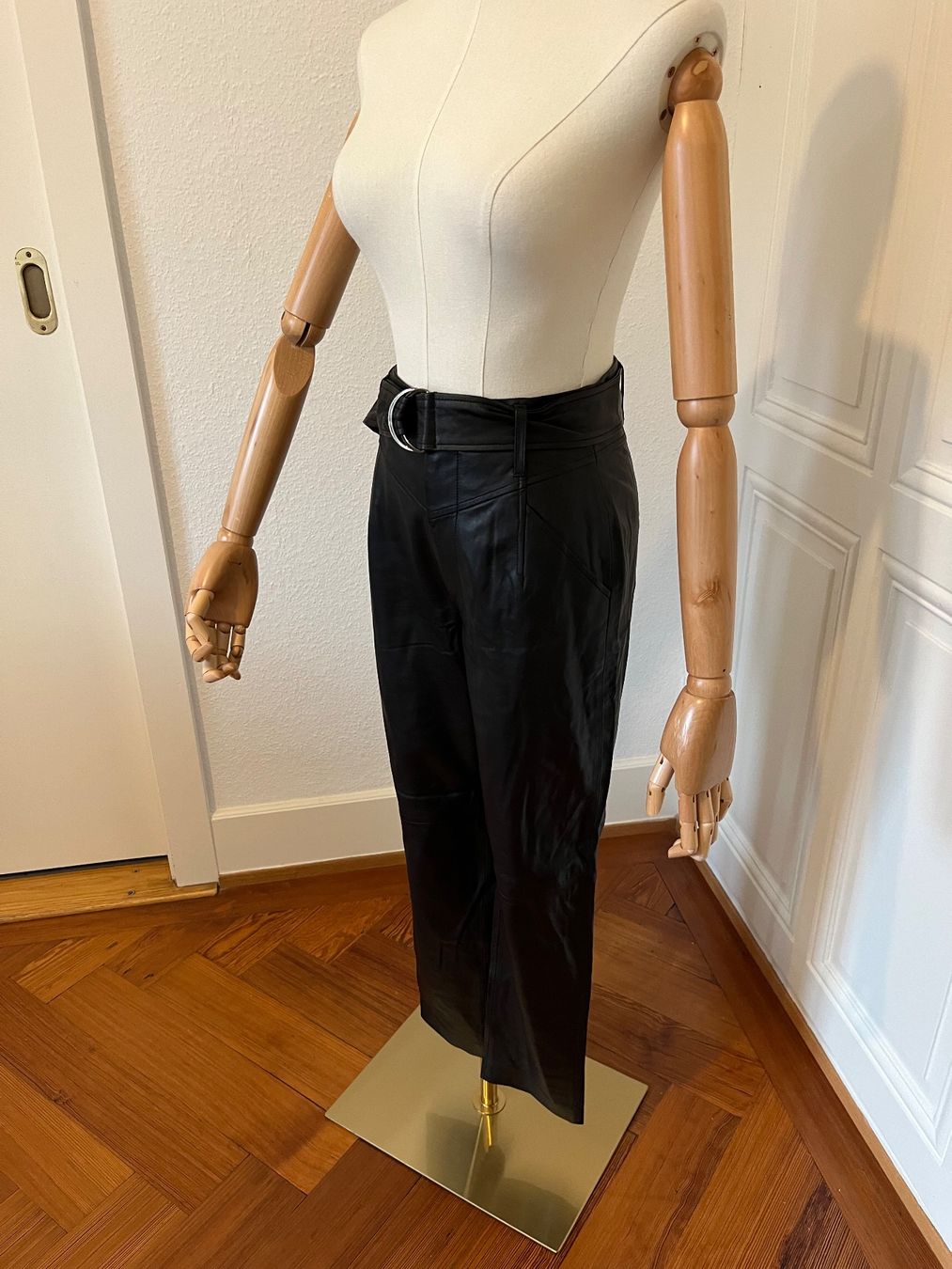 Pantaloni: Intermix Stylish Black Leather Trousers - Size XS – Usato da Mies venduto da Nib2011 2