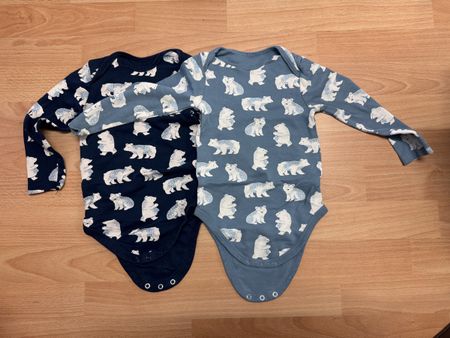 2er Set Baby Bodys Langarm Gr. 86 mit Bären Motiv🐻
