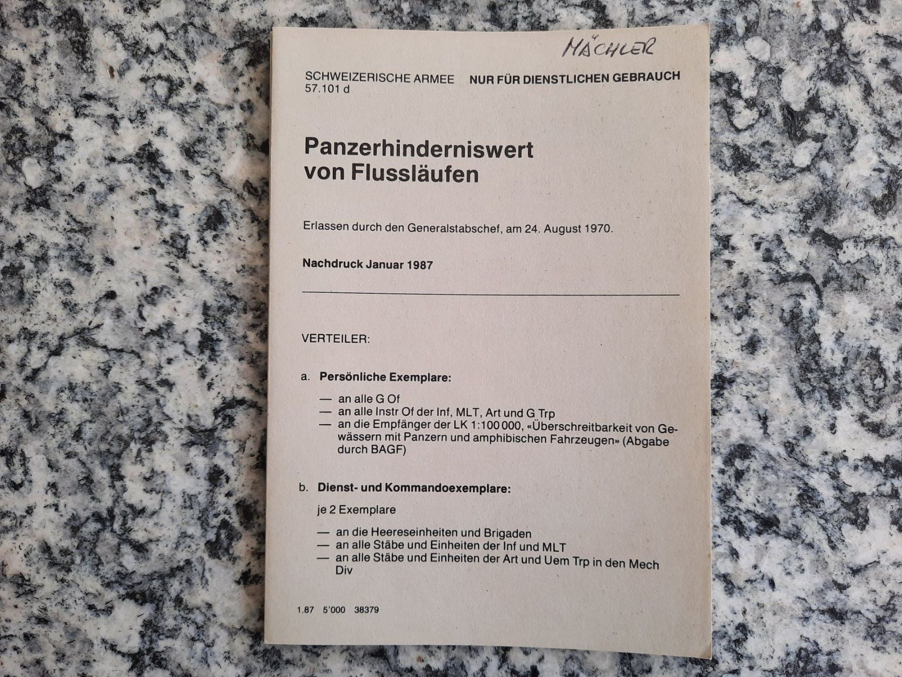 Libri: Panzerhinderniswert von Flussläufen – Usato da Ruswil venduto da Sammlergeist