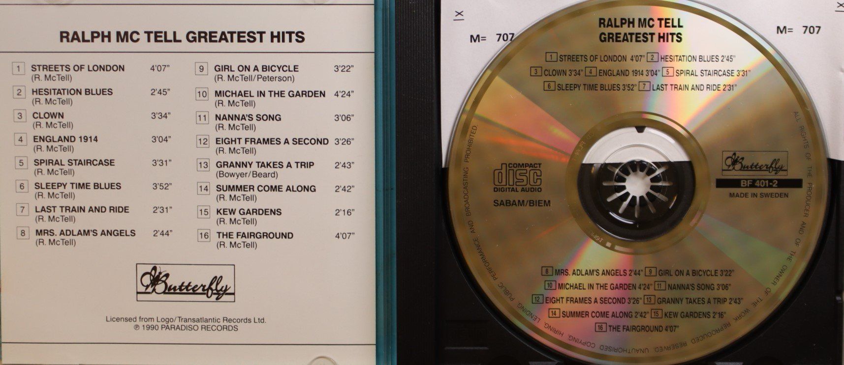 CD: Ralph Mctell – Greatest Hits – Usato da Luzern venduto da CONTENTI 1
