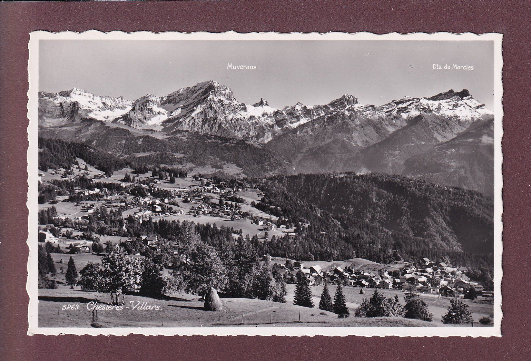 Cartoline postali: CHESIERES-VILLARS - Muverans – Usato da Pully venduto da nicecards