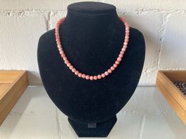 RHODOCHROSIT  KETTENSTRANG  KUGELN 6,5mm  LÄNGE 36,5cm