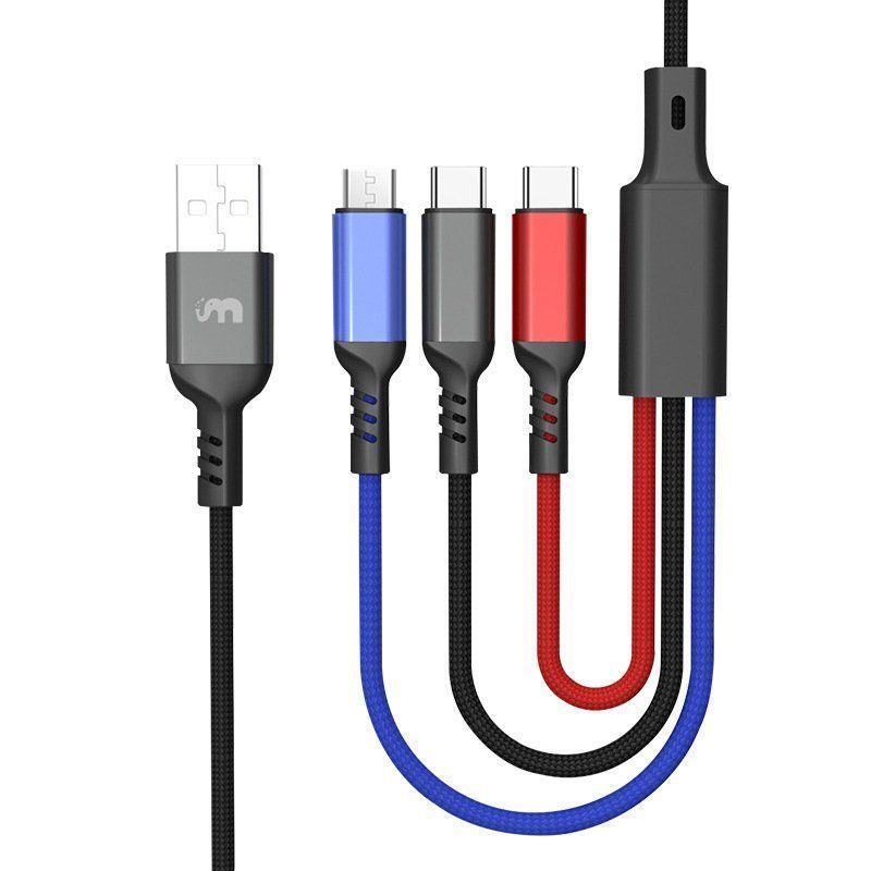 Caricabatterie: Câble résistant 3en1 lightning type C microusb – Nuovo e nell'imballaggio originale da Morges venduto da DigiAC 2