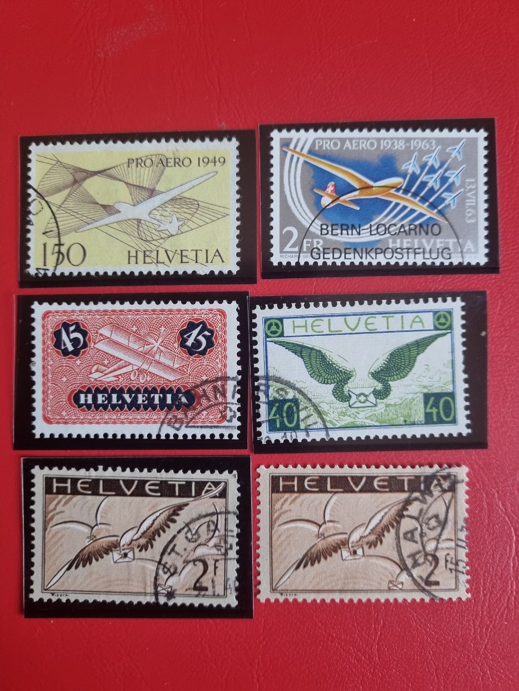 Alle Briefmarken: SAMMLUNG FLUGPOST - PRO AERO / GERRIFELTE FLUGPOST  – Gebraucht aus Heimenschwand von rog_p7h9