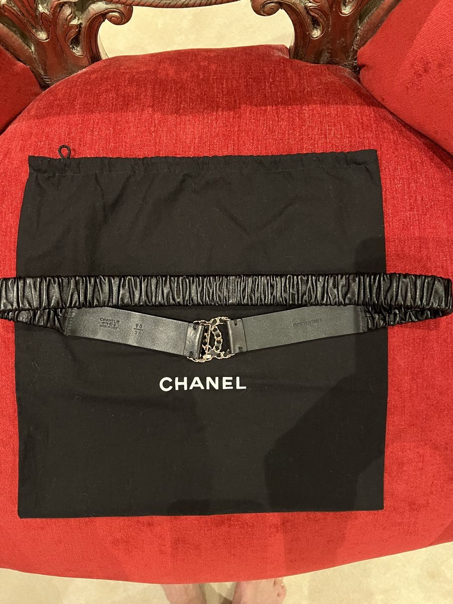 Chanel Cinture: Chanel Stretch Gürtel schwarz Gr. 90 – Usato da Kilchberg ZH venduto da Lisavivienne 6