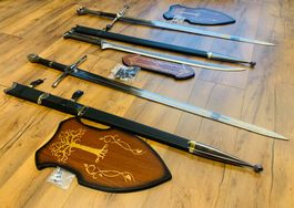3er Herr der Ringe Schwert SET Andúril Thranduil Aragorn NEU