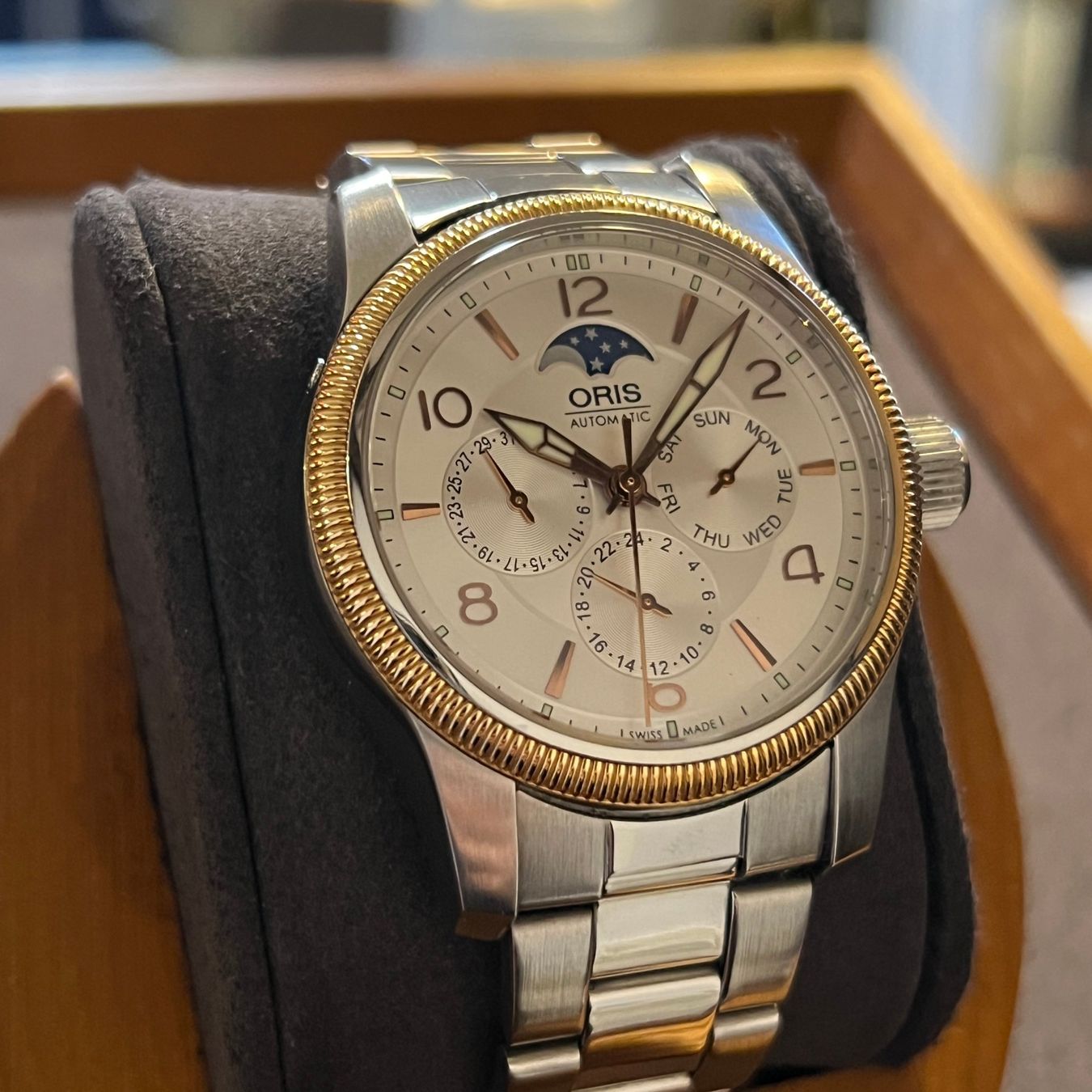 Oris Orologi: Oris Big Crown Complication Automatic Moonphase 01 582 7627 – Usato da Carouge GE venduto da Watchaser 1