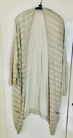 Summum Woman langer Cardigan / Strickjacke – Gr. L – Beige