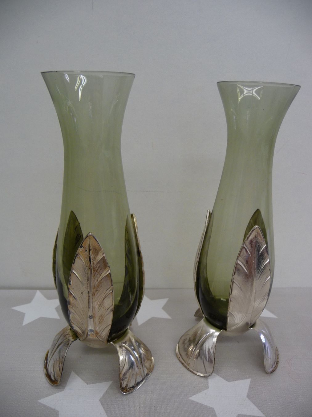 Vasi & Recipienti: 2 Vasen evtl. Wilhelm Wolff mit Rauchglas – Usato da Rafz venduto da Powacaddy