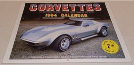 VINTAGE 1984 CALENDAR OF CORVETTES  Collector's Edition USA