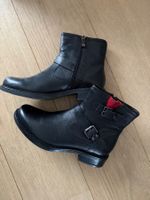 Schwarze Damen Stiefeletten 38 Leder Neu!!
