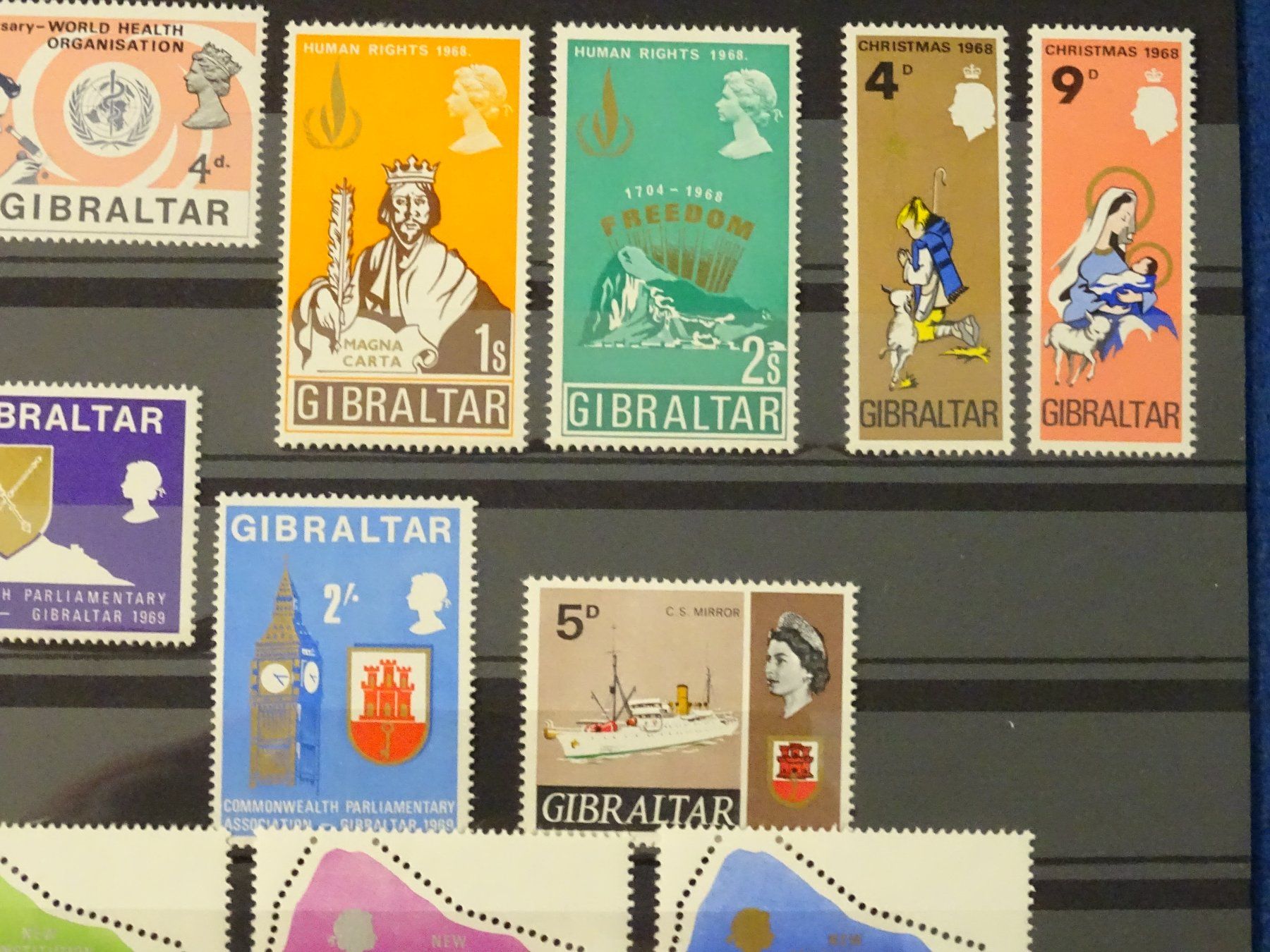 Tutti i francobolli: GIBRALTAR postfrische Briefmarken aus 1968/69 – Nuovo (secondo la descrizione) da Schliern b. Köniz venduto da Djbubu 2