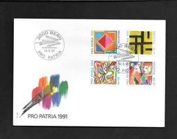 FDC Pro Patria Serie 1991; B231-B234 ET 14.5.1991