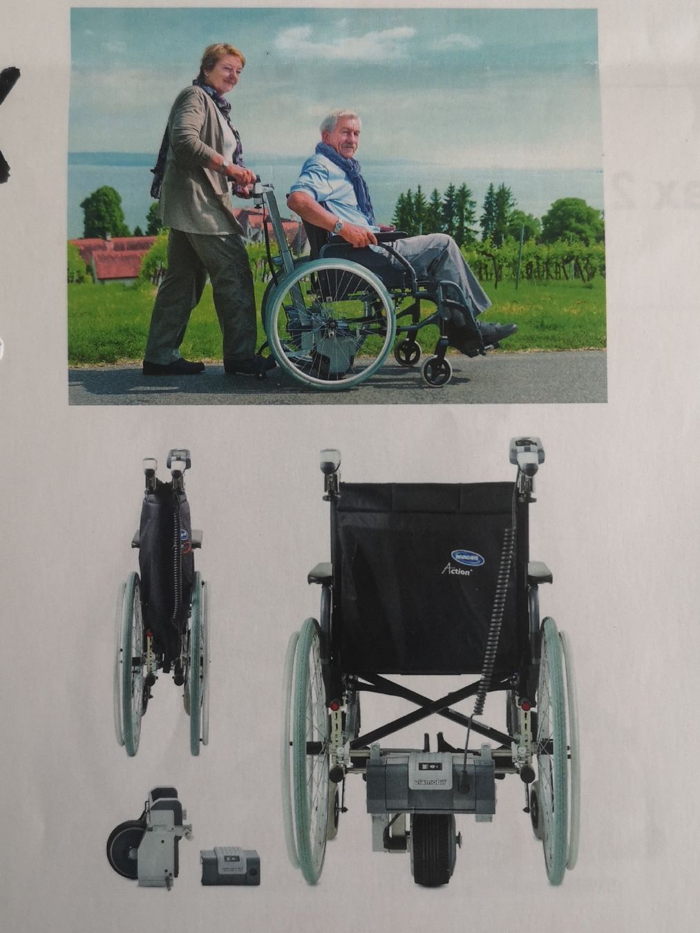 Chaises roulantes: Handrollstuhl mit Schiebehilfe – D'occasion à Zürich par tze_28df 6
