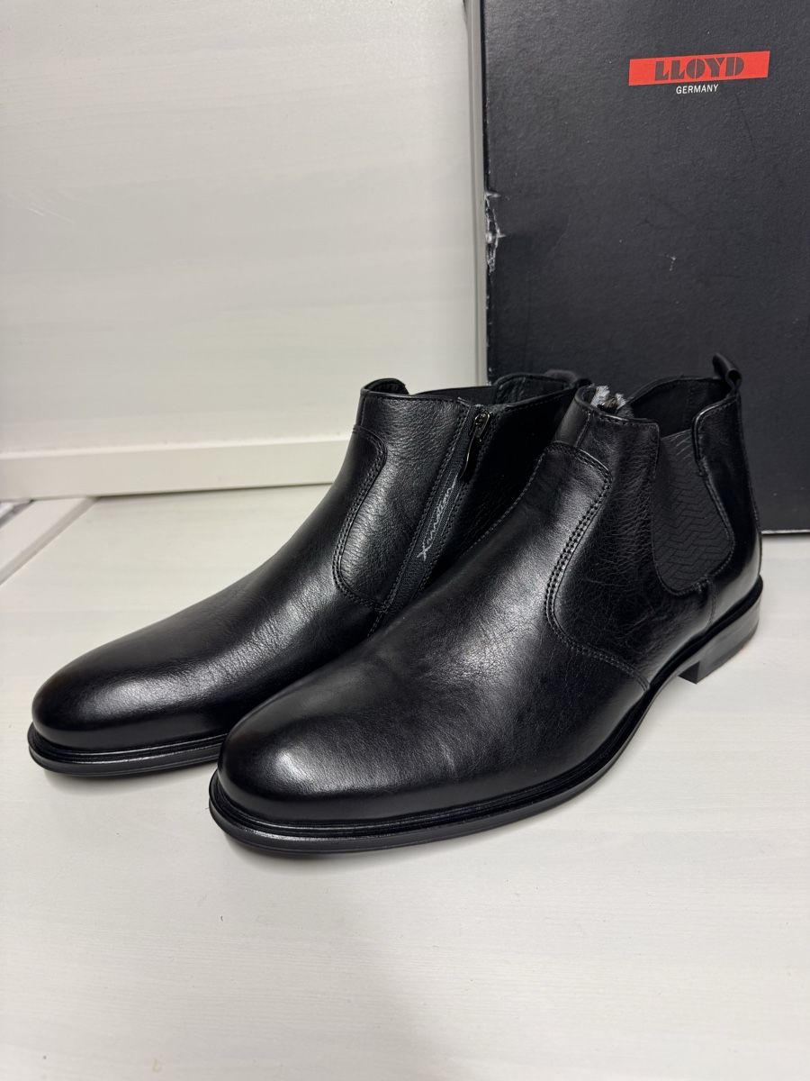 Lloyd Herrenschuhe: Boots Homme Lloyd, cuir noir, taille 42 – Neu und originalverpackt aus Brügg BE von Goob 1