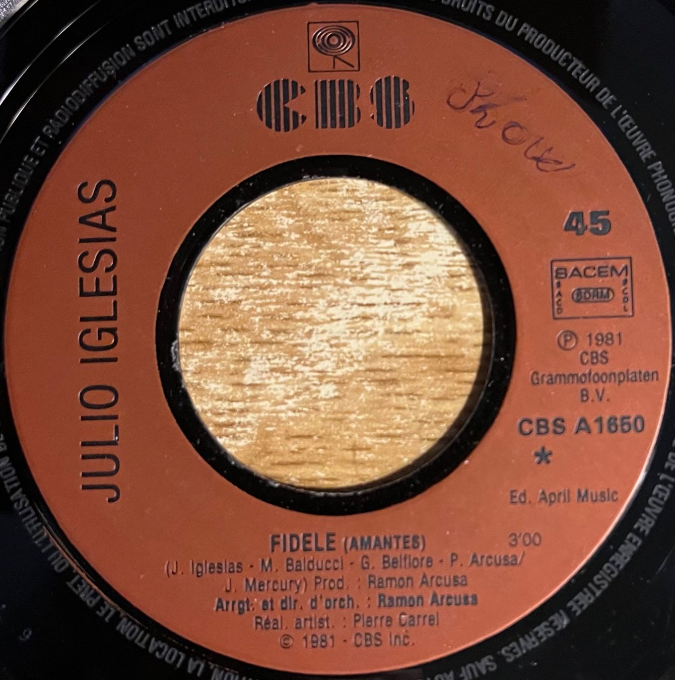 Dischi in vinile: JULIO IGLESIAS - FIDÈLE – Usato da Bussigny venduto da vinyl-pas-cher 2