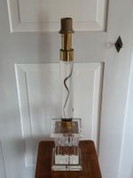 Edle Vintage Tischlampe Lucite & Messing Lampe