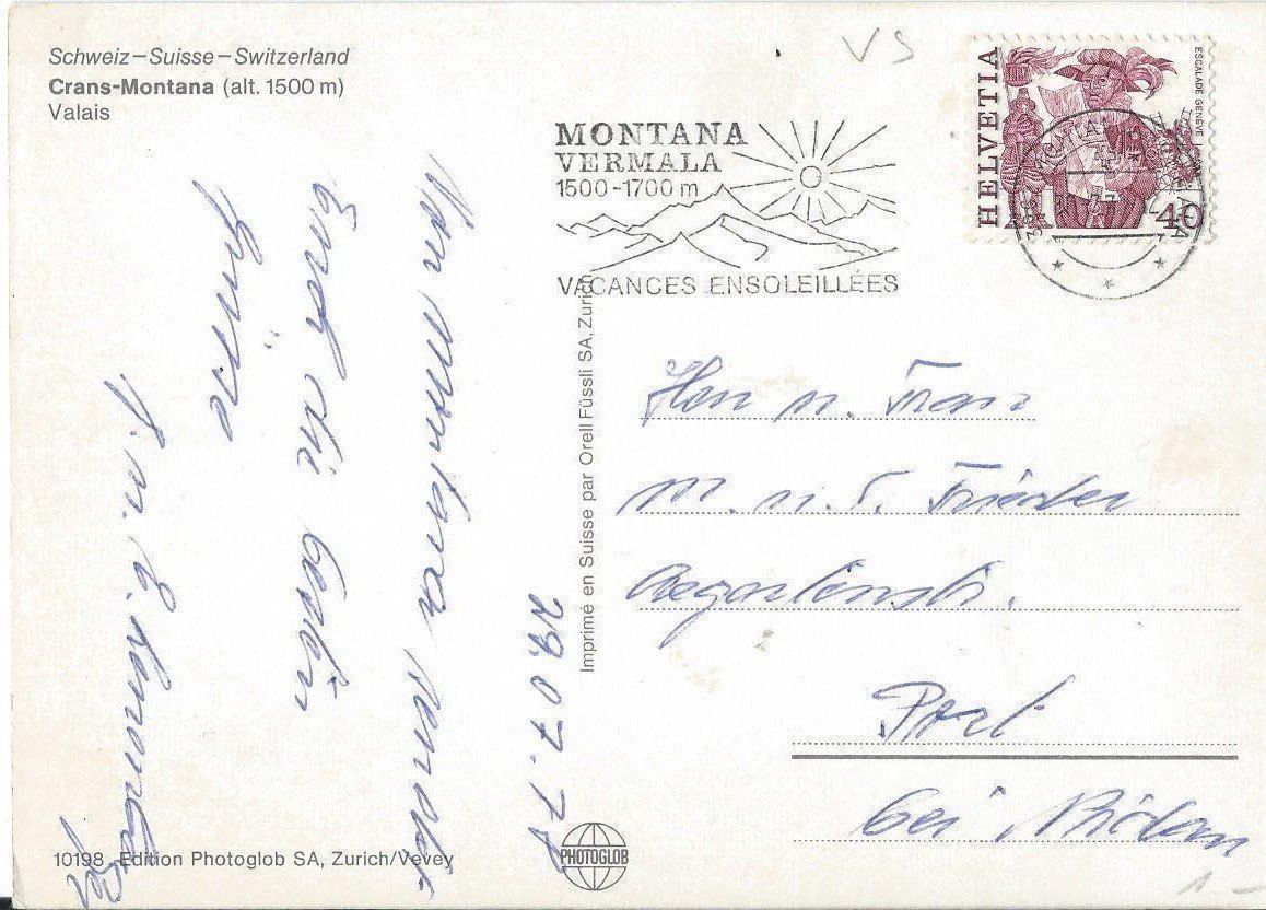 Cartoline postali: Crans-Montana VS – Usato da Rothrist venduto da Stranglehold 1