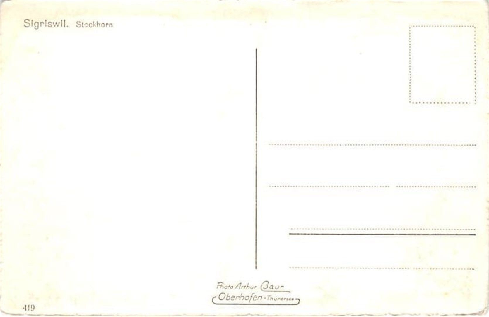 Cartoline postali: Sigriswil, Stockhorn – Usato da Ottikon b.Kemptth. venduto da Neptun1974 1