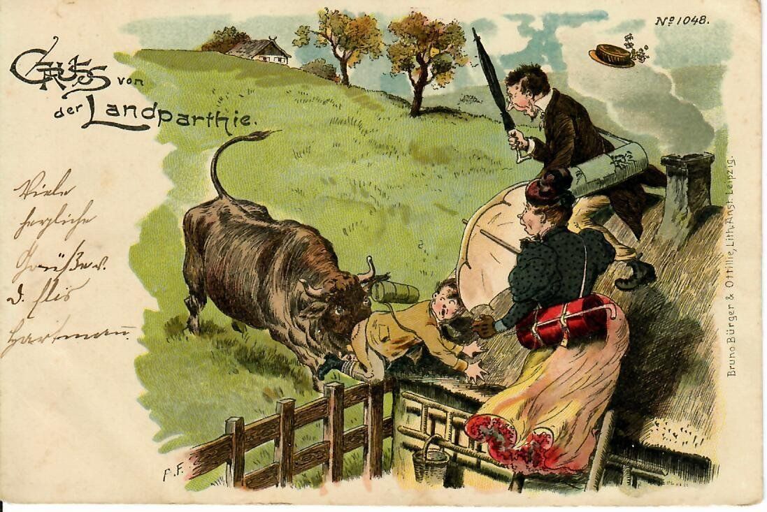 Cartoline postali: Gruss von der Landparthie 1898 – Usato da Hochdorf venduto da Ziegel-16