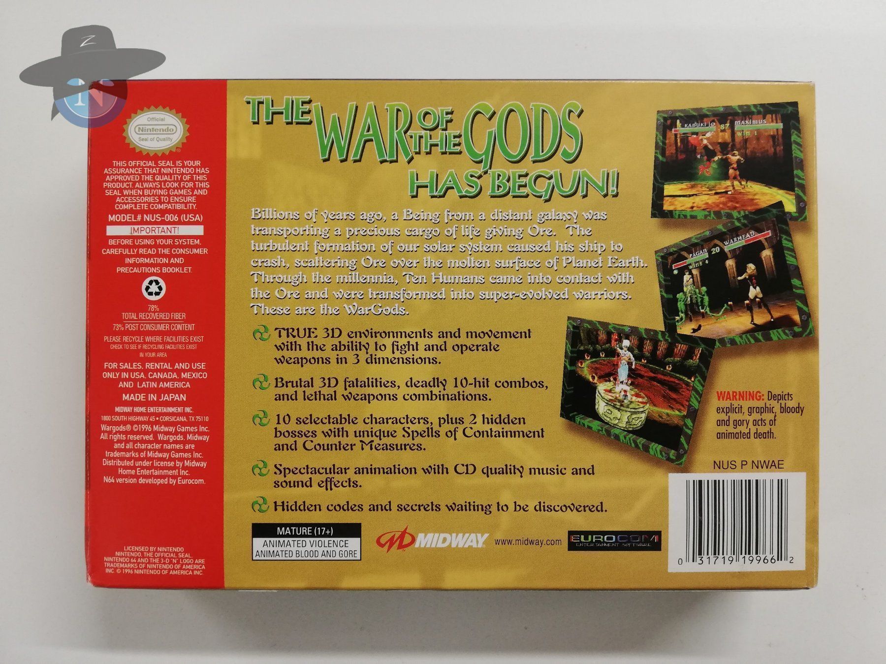 Nintendo Spiele: War Gods       / USA / Nintendo 64 / N64 – Gebraucht aus St. Gallen von zorro_dc 1