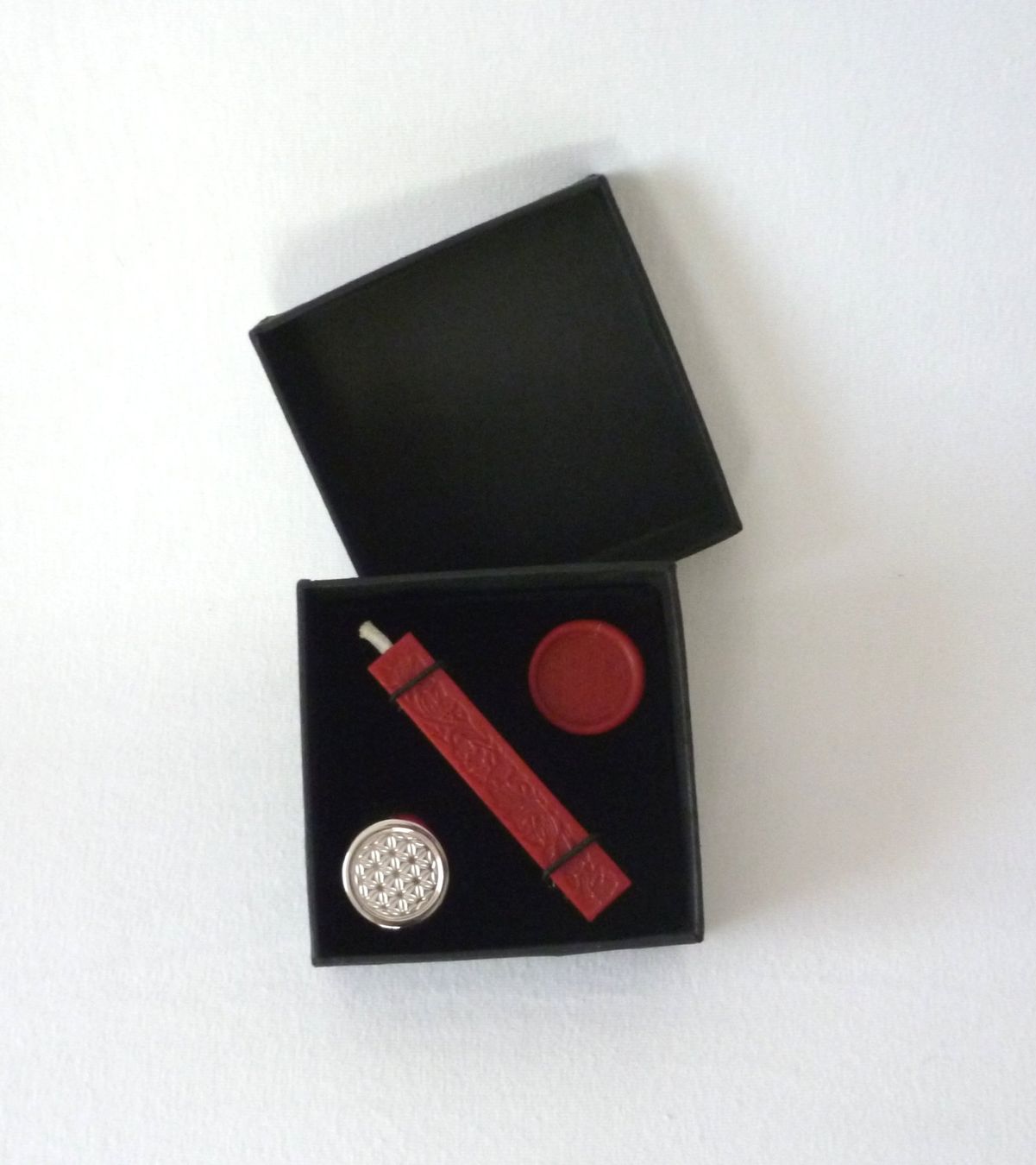Timbri: Silber-Siegelring-Set - Blume des Lebens – Nuovo e nell'imballaggio originale da Mauren venduto da Yeelen