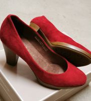 Pumps 36, rot, Wildleder, neu