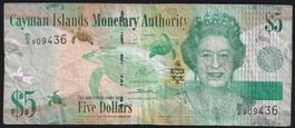 Cayman Islands 5 Dollars 2014