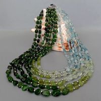 Aquamarin Peridot Halskette Echt Collier Aigue-marine vrai
