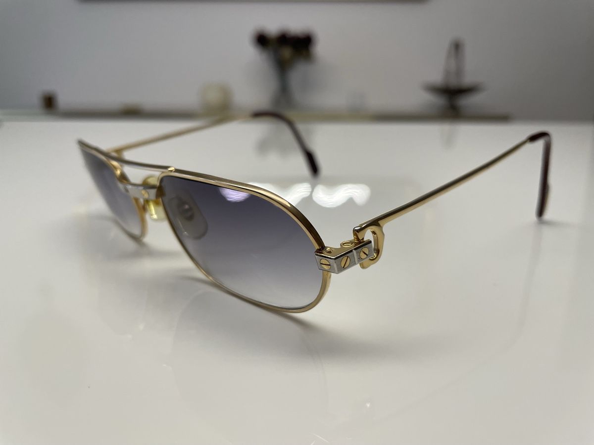 Cartier Occhiali & Lenti: Lunettes Cartier Santos Or – Usato da Bottens venduto da 2Lens 1